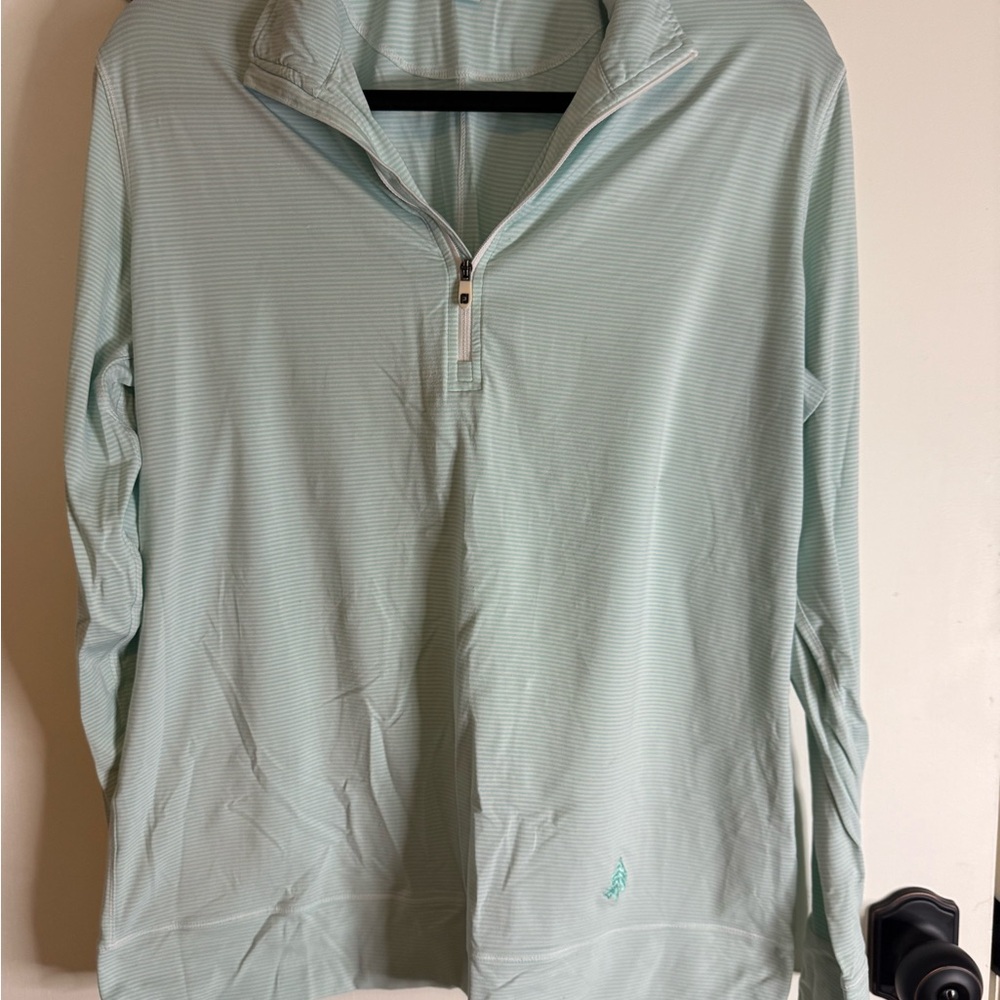 Light Green Quarter-Zip Pullover
